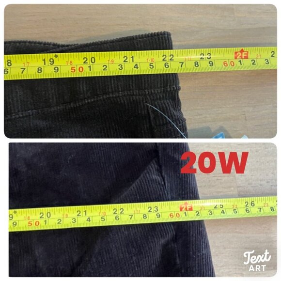 Lauren Ralph Lauren Black Label Women's Plus Size 20W Corduroy Mid Rise Pants - Picture 10 of 10